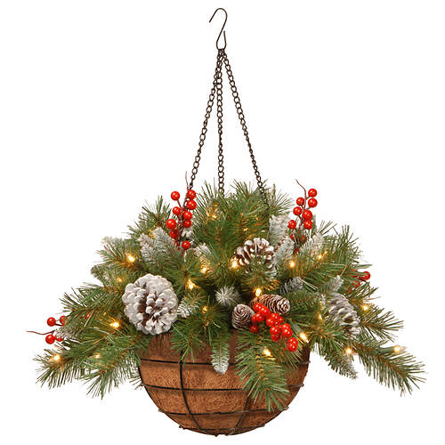 20'' Frost Berry Basket with Lights