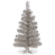 3' Silver Tinsel Tree