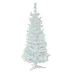 3' White Iridescent Tinsel Tree