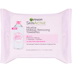 Garnier Skinactive 25-Count Micellar Makeup Remover Towelettes 