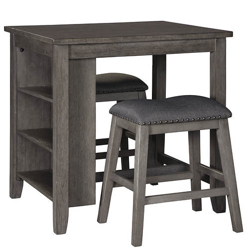 Signature Design By Ashley Caitbrook Rectangular Counter-Height Dining Room Table & Barstools