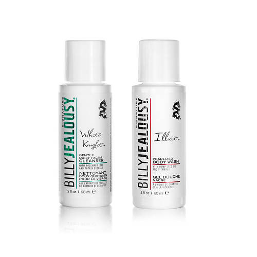 Billy Jealousy Travel Duo - White Kinght Facial Cleanser and Illicit Body Wash