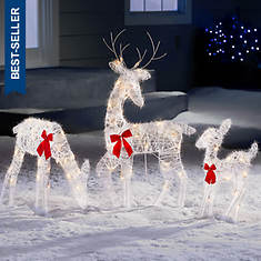 Tinsel Reindeer Family