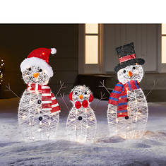 2-D Snowman Family - Opened Item