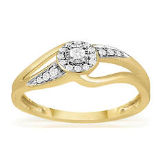 Women's 14K Gold-Plated/Diamond Accent Ring