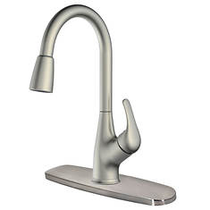 Aqua Plumb Satin Nickel Pull-Down/Single Handle Kitchen Faucet