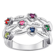 Personalized Women's Family Birthstone Ring