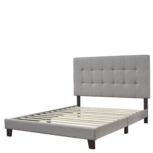 Signature Design Upholstered Headboard/Footboard with Roll Slats - King