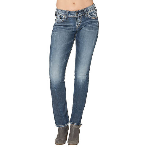 Silver Jeans Women's Suki Mid Rise Straight Leg Jean