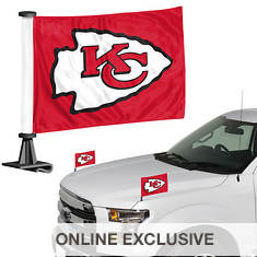 NFL 4"x6" Car Flag 2-Piece Set