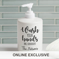 Personalized Wash Your Hands Soap Dispenser