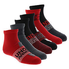 Under Armour Boys' Essential Quarter 6-Pack Socks