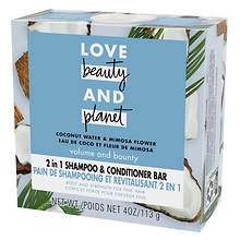 Love Beauty and Planet Coconut Water & Mimosa Flower 2-in-1 Shampoo and Conditioner Bar