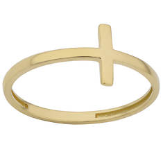 10K Gold Cross Ring