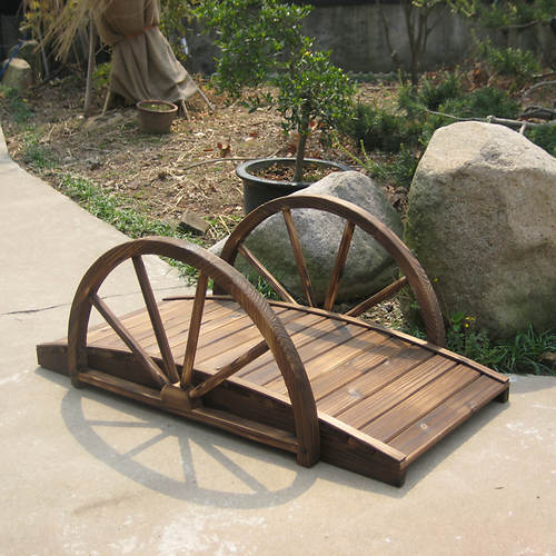 Wooden Wagon Wheel Bridge