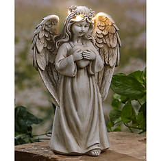 Solar-Powered Angel Garden Statue