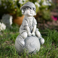 11" Boy Garden Statue
