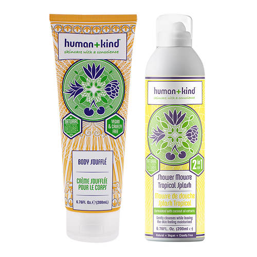 Human+Kind Shower Mousse and Body Wash Tube Kit