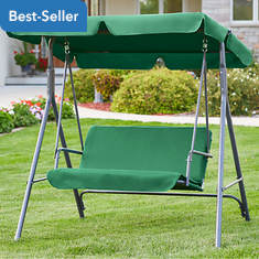 2-Seat Patio Swing with Canopy