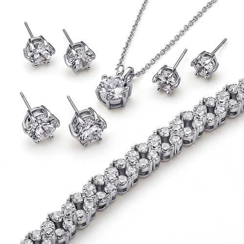 CZ Collection-Bracelet-Necklace-Earrings