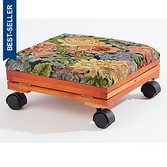 Adjustable Fold-Away Tapestry Foot Rest