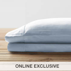 Brielle Home 300-Thread Count Dobby Striped Pillowcase Set