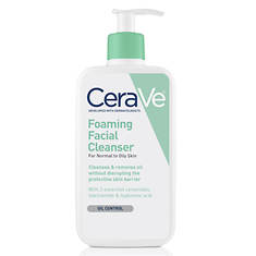 CeraVe Fragrance-Free Foaming Facial Cleanser for Normal to Oily Skin
