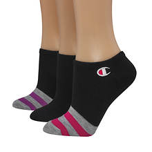 Champion® Women's Embroidered Logo Super No-Show Socks  3-Pack