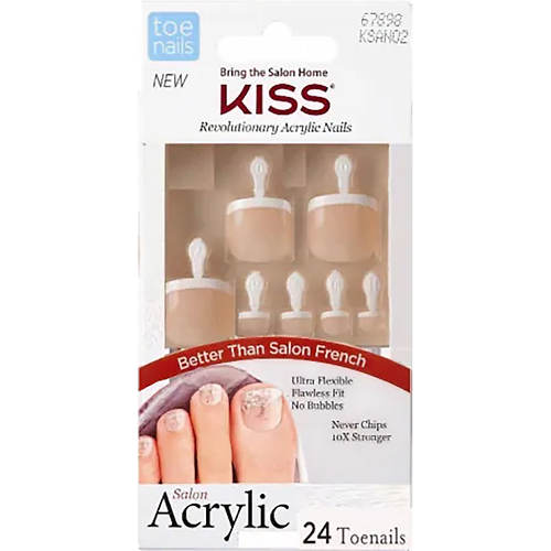 KISS Salon Acrylic French Toenail Kit - Walk Away