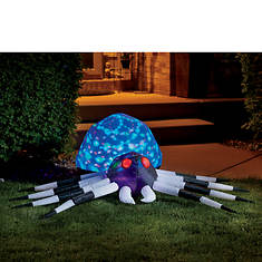 5' Inflatable Spider with LED Swirl Lights