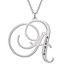 Initial & Engraved Name Necklace