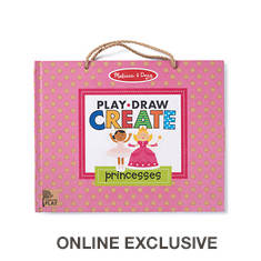 Melissa & Doug Natural Play: Play, Draw, Create Reusable Drawing & Magnet Kit - Princesses