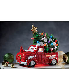Lighted Truck with Christmas Tree - Opened Item