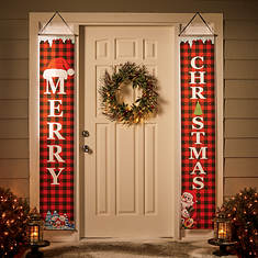 2-pc. Merry Christmas Banners - Opened Item
