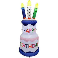Fraser Hill 6' Inflatable 2-Tier B-Day Cake 