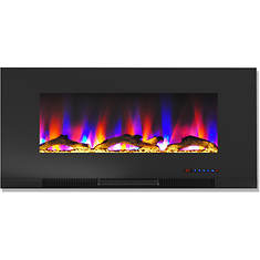 Cambridge 42" White Wall-Mount Electric Fireplace
