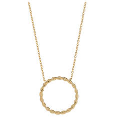 10K Twisted Circle Necklace