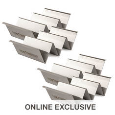 Taco Tuesday Stainless Steel 4-Piece Taco Holder