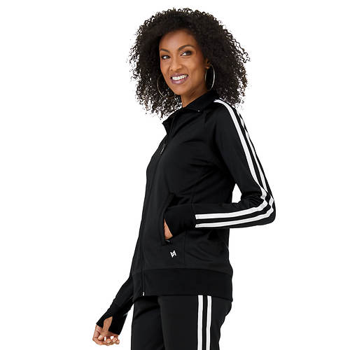 Vevo Active™ Women's Striped Track Jacket