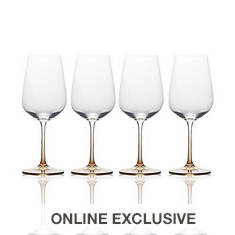 Mikasa 4-Piece Amber White Wine Glass Set