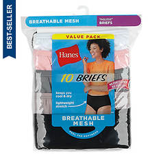 Hanes® Women's Cool Comfort Breathable Mesh Briefs 10-Pack