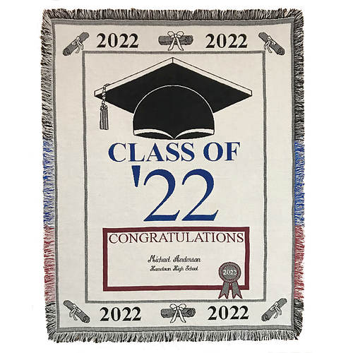 Personalized Class of 2022 Graduation Throw