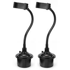 Charge Worx Cell Phone Car Cupholder Mount 2-Pack