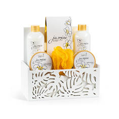 Freida and Joe Refreshing Jasmine Aromatherapy Fragrance Gift Set Basket - Relaxing Self Care Products