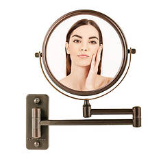 Ovente 9" Wall-Mounted Double-Sided Vanity Makeup Mirror 