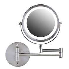 Ovente 7" Wall-Mounted Double-Sided Lighted Vanity Mirror 