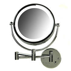 Ovente 8.5" Wall-Mounted Double-Sided Vanity Makeup Mirror