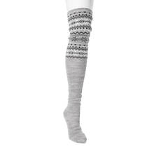 MUK LUKS Women's Patterned Cuff Over-The-Knee Sock