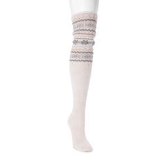 MUK LUKS Women's Patterned Cuff Over-The-Knee Sock