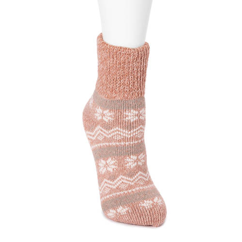 MUK LUKS Women's Short Heat Retainer Sock